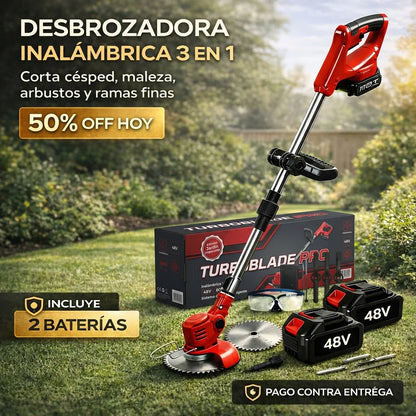 *Kit TurboBlade PRO* (Edición Jardín Impecable) - Desbrozadora 3 en 1 + 2ª Batería GRATIS + Pack PRO de 7 Accesorios GRATIS