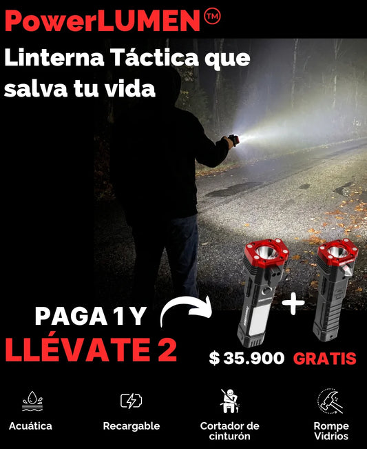 Linterna Indestructible Súper Potente 6 en 1 PowerLUMEN