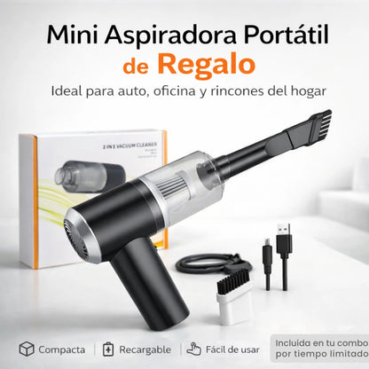 COMBO ESPECIAL: Hidrolavadora + (Aspiradora Portátil + Doble Batería + Maletín)