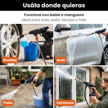 COMBO ESPECIAL: Hidrolavadora + (Aspiradora Portátil + Doble Batería + Maletín)